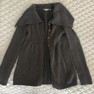 Vince Charcoal Cardigan with Button Accents